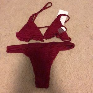 Maroon bikini